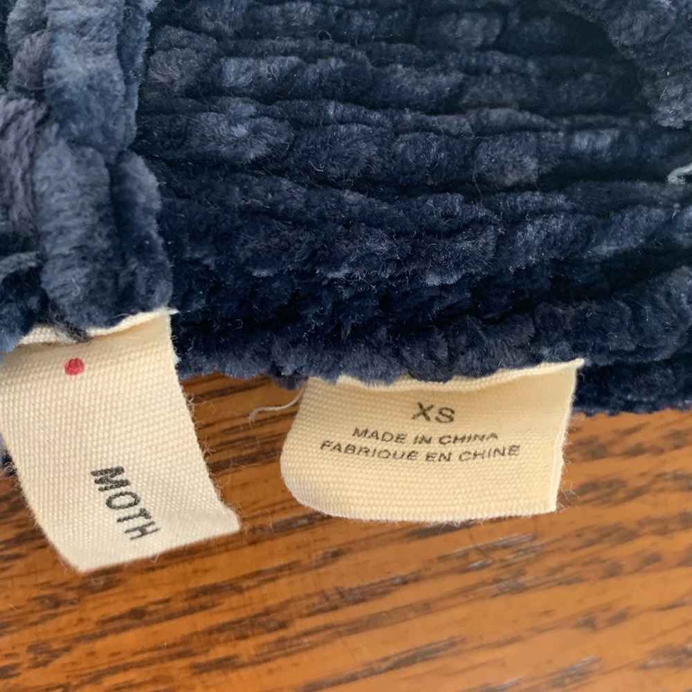 Moth Midnight Blue Velvet Robe - Picture 6 of 6